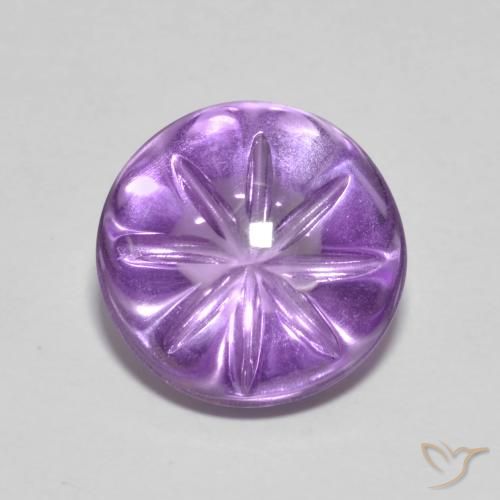 4.22ct طبيعي بنفسجى سوسنى جمشت, دائري, شفاف