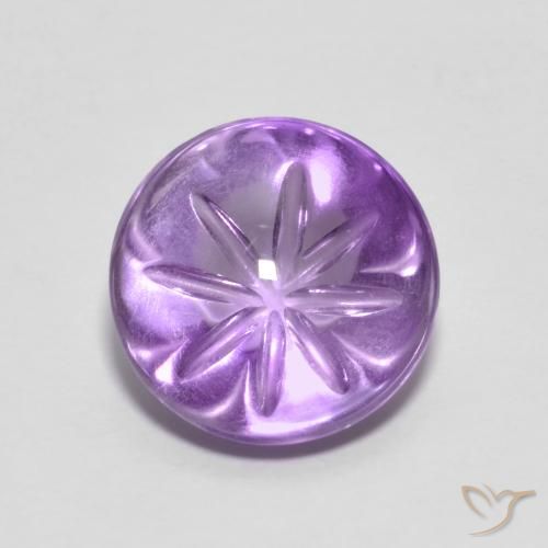 3.96ct طبيعي بنفسجى سوسنى جمشت, دائري, شفاف