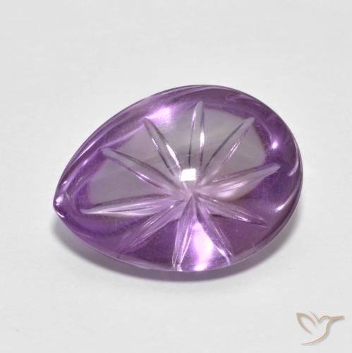 7.08ct طبيعي بنفسجى متوسط-فاتح جمشت, شكل الكمثرى, شفاف