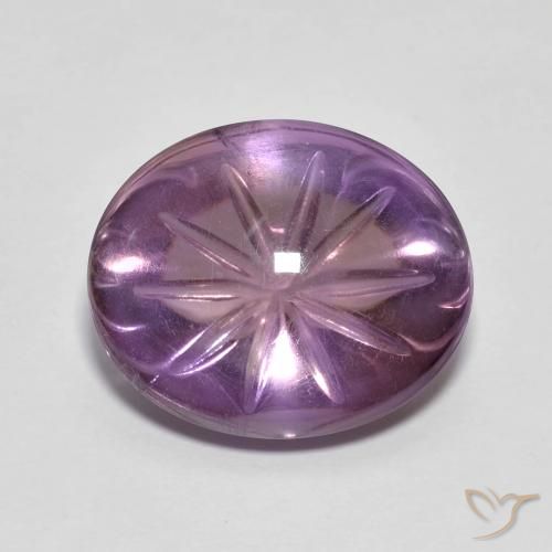 8.11ct طبيعي بنفسجى متوسط جمشت, بيضوي, شفاف