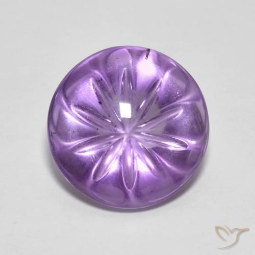 5.96ct طبيعي بنفسجى سوسنى جمشت, دائري, شفاف
