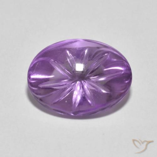 4.25ct طبيعي بنفسجى متوسط جمشت, بيضوي, شفاف