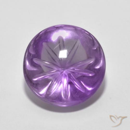 5.55ct طبيعي بنفسجى سوسنى جمشت, دائري, شفاف