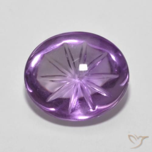 6.19ct طبيعي بنفسجى سوسنى جمشت, بيضوي, شفاف