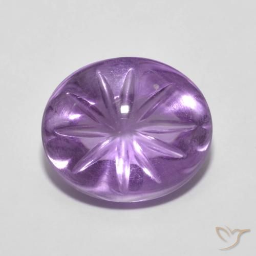 5.79ct طبيعي بنفسجى متوسط جمشت, بيضوي, شفاف