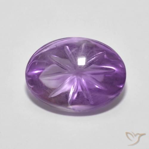 5.29ct طبيعي بنفسجى متوسط جمشت, بيضوي, شفاف