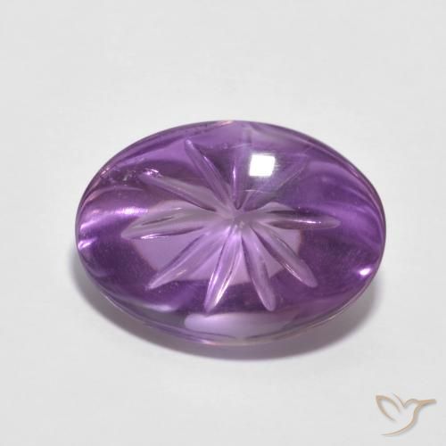 6.80ct طبيعي بنفسجى متوسط جمشت, بيضوي, شفاف