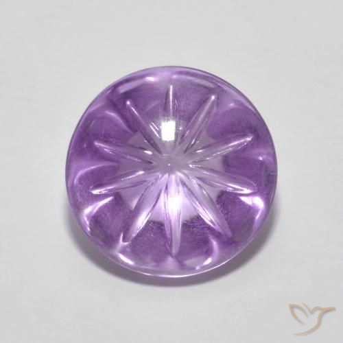 4.93ct طبيعي بنفسجى سوسنى جمشت, دائري, شفاف