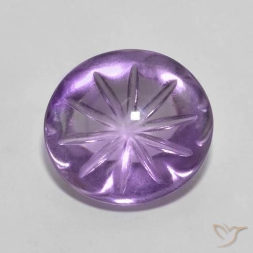 6.64ct طبيعي بنفسجى كثيف جمشت, بيضوي, شفاف