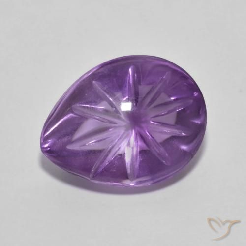4.35ct طبيعي بنفسجى حيوى جمشت, شكل الكمثرى, شفاف