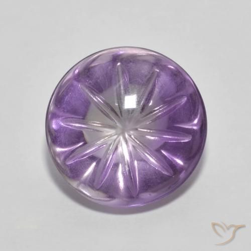 5.46ct طبيعي بنفسجى غامق جمشت, دائري, شفاف