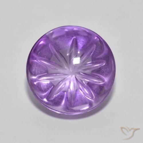 4.86ct طبيعي بنفسجى غامق جمشت, دائري, شفاف