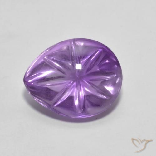 4.09ct طبيعي بنفسجى متوسط جمشت, شكل الكمثرى, شفاف