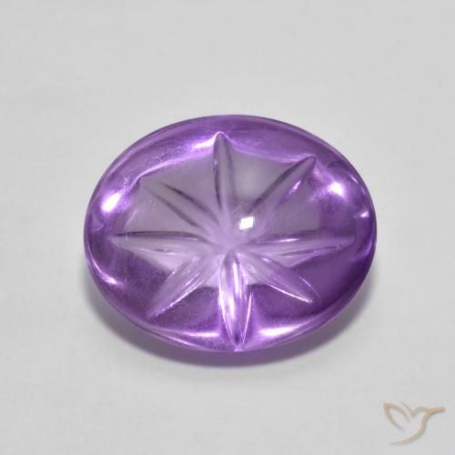 4.11ct طبيعي بنفسجى متوسط جمشت, بيضوي, شفاف