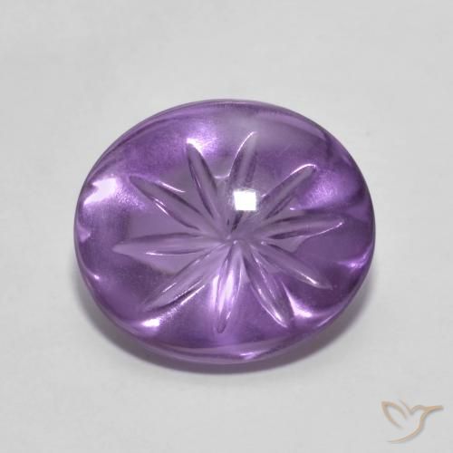 5.91ct طبيعي بنفسجى غامق جمشت, بيضوي, شفاف