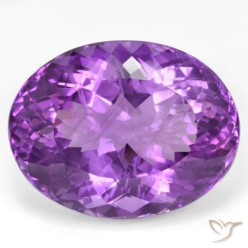 49.66ct طبيعي بنفسجى كثيف جمشت, بيضوي, قليلا جدا