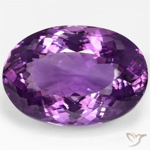 100.83ct طبيعي وردى-بنفسجى متوسط جمشت, بيضوي, VVS