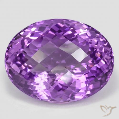 59.13ct طبيعي بنفسجى أرجوانى متوسط جمشت, بيضوي, VVS-VS