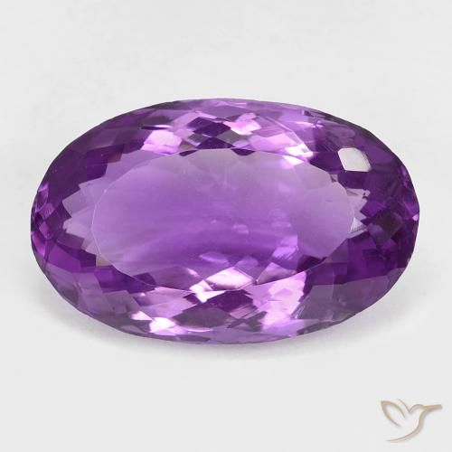 18.70ct طبيعي بنفسجى متوسط جمشت, بيضوي, VVS-VS