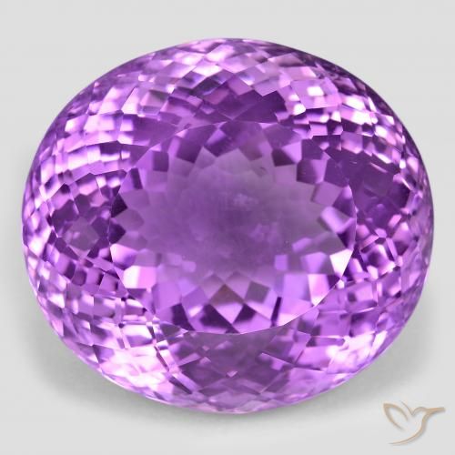 81.18ct طبيعي بنفسجى أرجوانى متوسط جمشت, بيضوي, VVS-VS