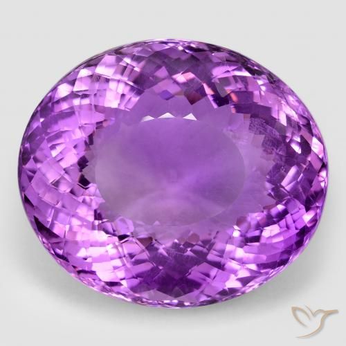 96.04ct طبيعي بنفسجى أرجوانى متوسط جمشت, بيضوي, VVS-VS