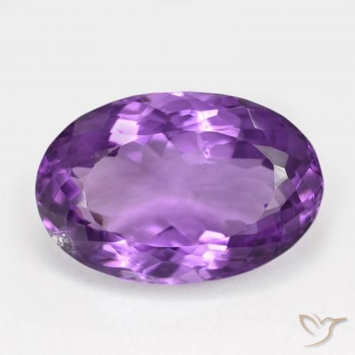 15.45ct طبيعي بنفسجى متوسط جمشت, بيضوي, قليلا جدا