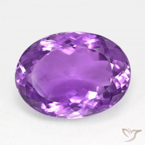 15.41ct طبيعي بنفسجى كثيف جمشت, بيضوي, قليلا جدا