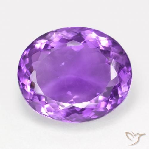 13.38ct طبيعي بنفسجى غامق جمشت, بيضوي, VVS-VS