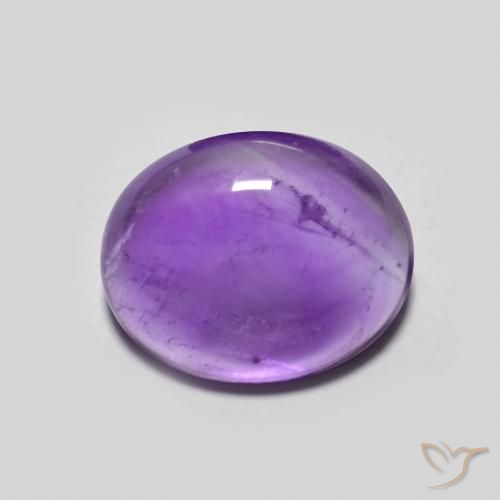 3.21ct طبيعي بنفسجى غامق جمشت, بيضوي, شفاف