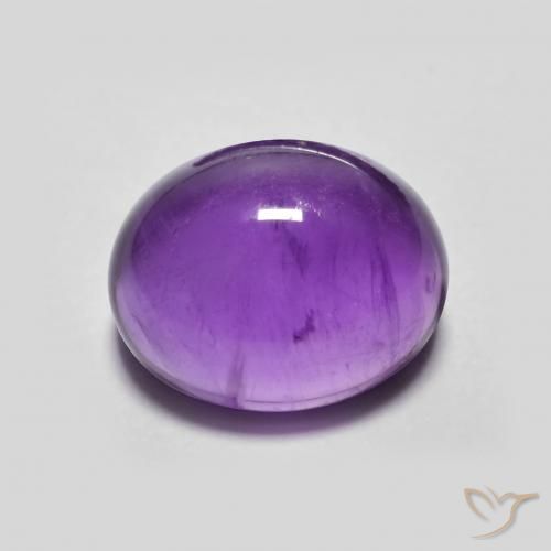 3.69ct طبيعي بنفسجى كثيف جمشت, بيضوي, شفاف