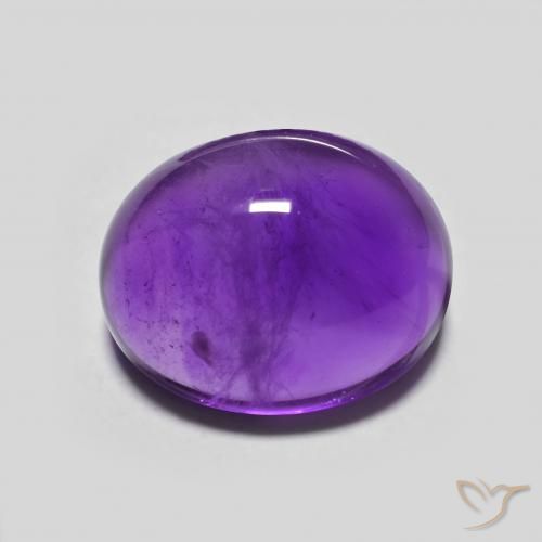 4.17ct طبيعي بنفسجى حيوى جمشت, بيضوي, شفاف