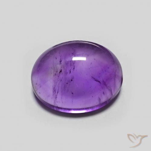 3.02ct طبيعي بنفسجى غامق جمشت, بيضوي, شفاف
