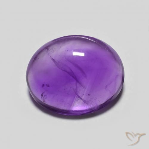 3.61ct طبيعي بنفسجى غامق جمشت, بيضوي, شفاف