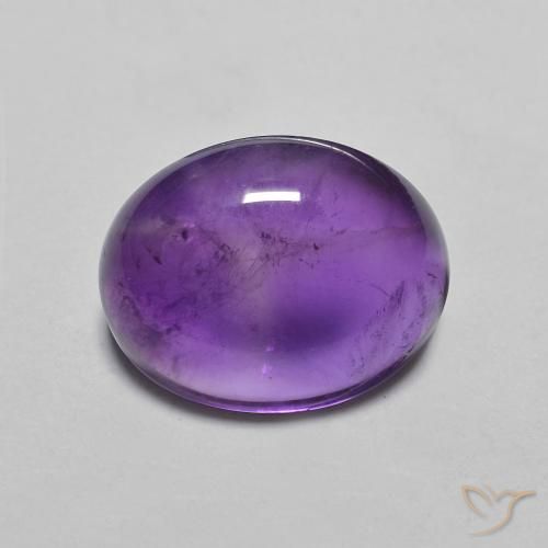 3.19ct طبيعي بنفسجى كثيف جمشت, بيضوي, شفاف
