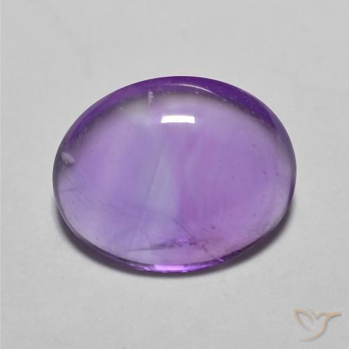 3.16ct طبيعي بنفسجى حيوى جمشت, بيضوي, شفاف