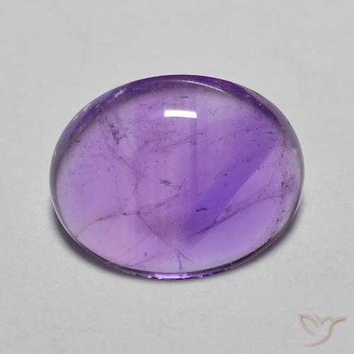3.71ct طبيعي بنفسجى حيوى جمشت, بيضوي, شفاف