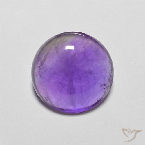 3.98ct طبيعي بنفسجى متوسط جمشت, دائري, شفاف
