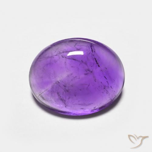 3.64ct طبيعي بنفسجي أرجواني جمشت, بيضوي, شفاف