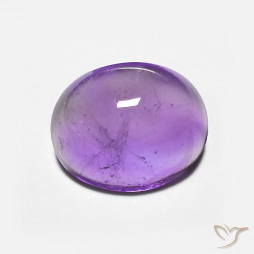 3.36ct طبيعي بنفسجى أرجوانى غامق جمشت, بيضوي, شفاف