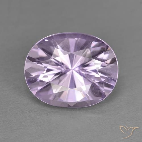 4.38ct طبيعي بنفسجى متوسط جمشت, بيضوي, VVS