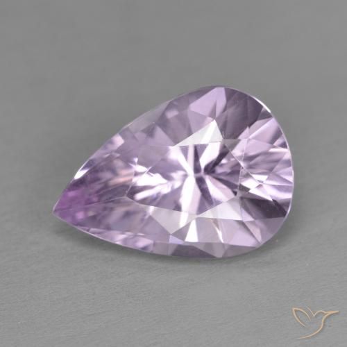 4.65ct طبيعي بنفسجى سوسنى فاتح جمشت, شكل الكمثرى, VVS