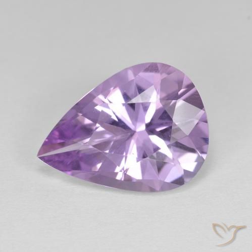 3.74ct طبيعي بنفسجى متوسط جمشت, شكل الكمثرى, VVS