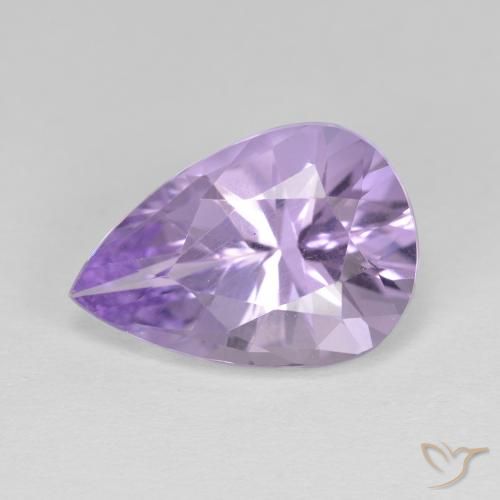 4.17ct طبيعي بنفسجى وردى فاتح جمشت, شكل الكمثرى, VVS