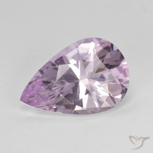 4.15ct طبيعي بنفسجى وردى فاتح جدا جمشت, شكل الكمثرى, VVS