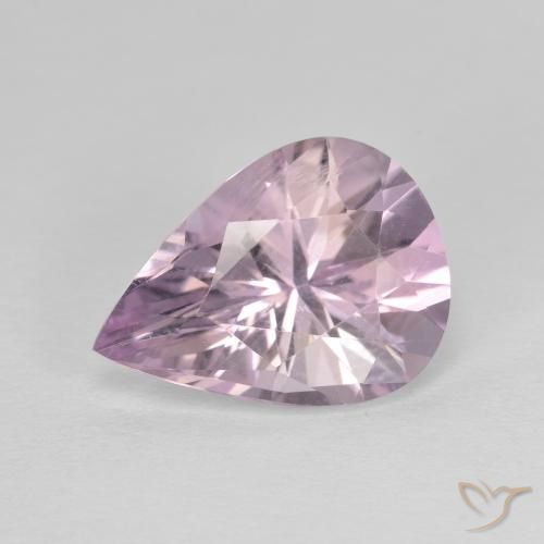 2.64ct طبيعي بنفسجى رمادى فاتح جمشت, شكل الكمثرى, VVS