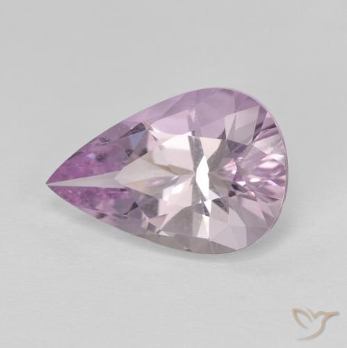 3.93ct طبيعي بنفسجى-وردى فاتح جمشت, شكل الكمثرى, VVS-VS
