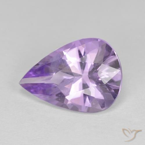 جمشت Medium Light-Violet طبيعي، شكل الكمثرى، 3.86 قيراط، VVS-VS