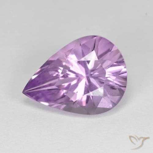 4.47ct طبيعي بنفسجى متوسط جمشت, شكل الكمثرى, VVS