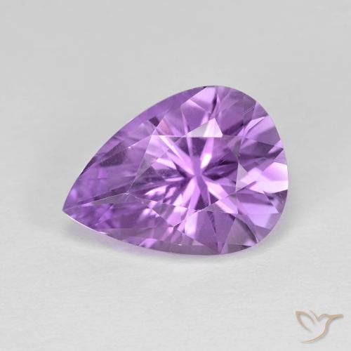 2.96ct طبيعي بنفسجى متوسط جمشت, شكل الكمثرى, VVS