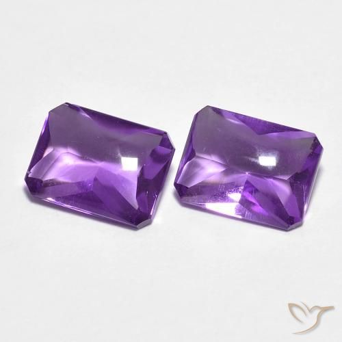 أحجار جمشت Medium Dark-Violet طبيعية، ثمانى / قصة زمرد، شفاف، وزنها 2.54 قيراط